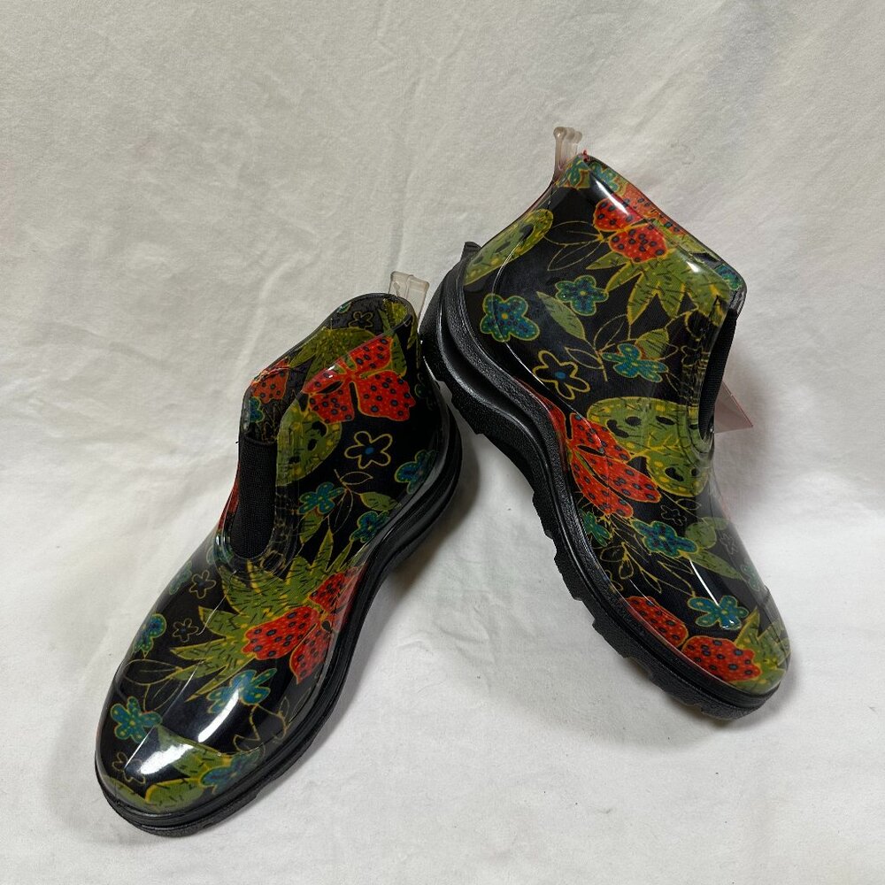 Sloggers Lovely Short Waterproof Rain Boots -  Mid Summer Black